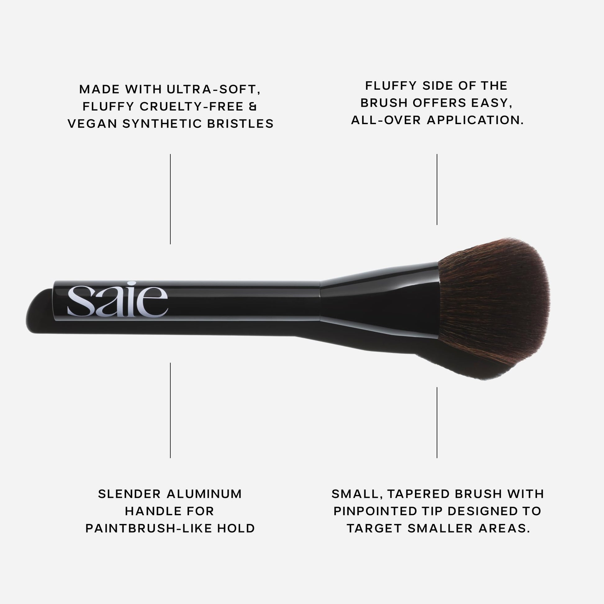 Saie Blush & Brush Duo - SuperSuede Baked Blush in Mia (.01 oz) & Powder Blush Brush - Talc-Free, Moisturizing Blush with Vegan, Fluffy Brush for Seamless Application Saie Au supplements