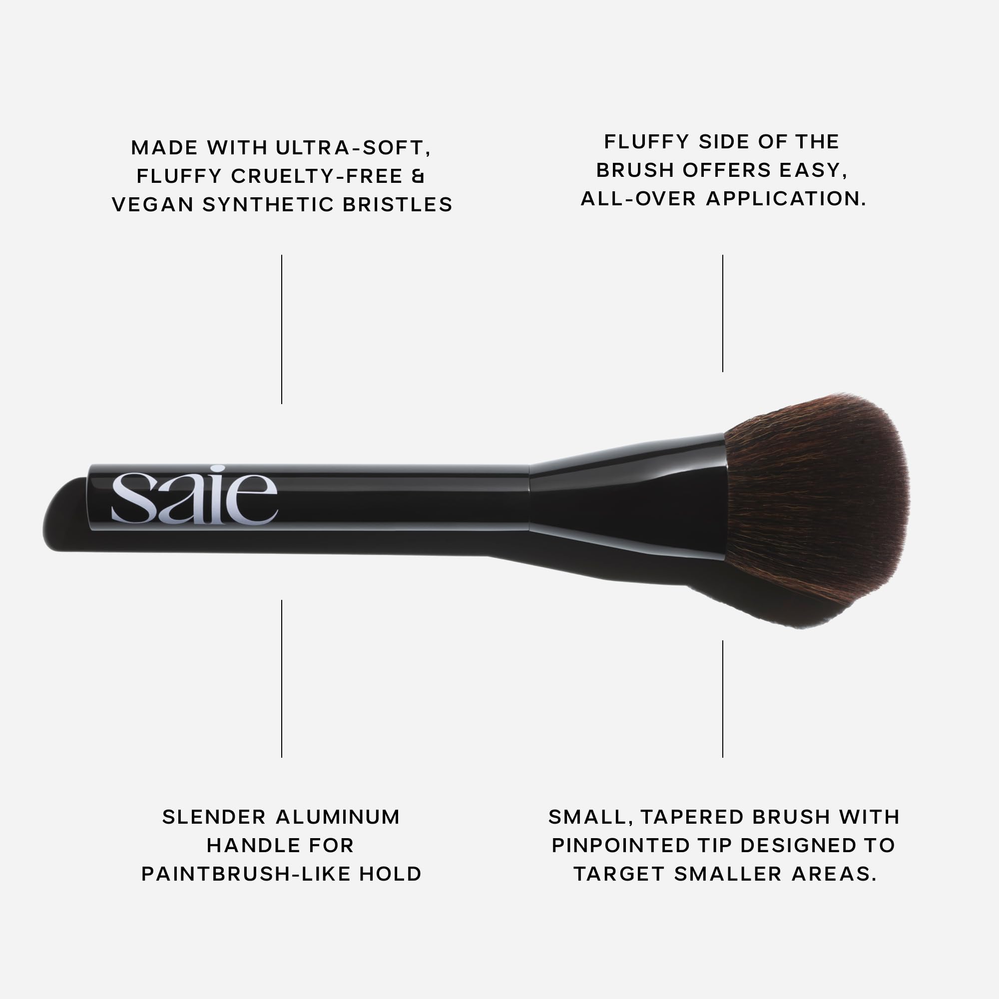 Saie Blush & Brush Duo - SuperSuede Baked Blush in Mia (.01 oz) & Powder Blush Brush - Talc-Free, Moisturizing Blush with Vegan, Fluffy Brush for Seamless Application Saie Au supplements