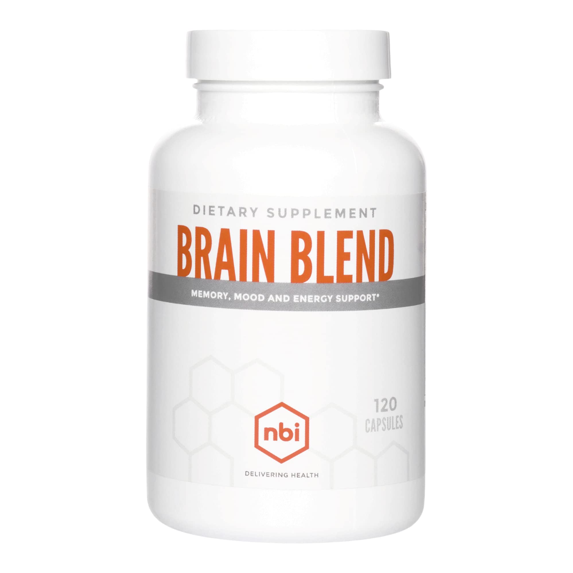 NBI Brain Blend for Memory, Focus, Concentration, Cognitive Function for Men & Women | Caffeine-Free with ALCAR, Alpha Lipoic Acid, Huperzine A, Turmeric | Nootropic | 120ct Capsules NBI Au supplements