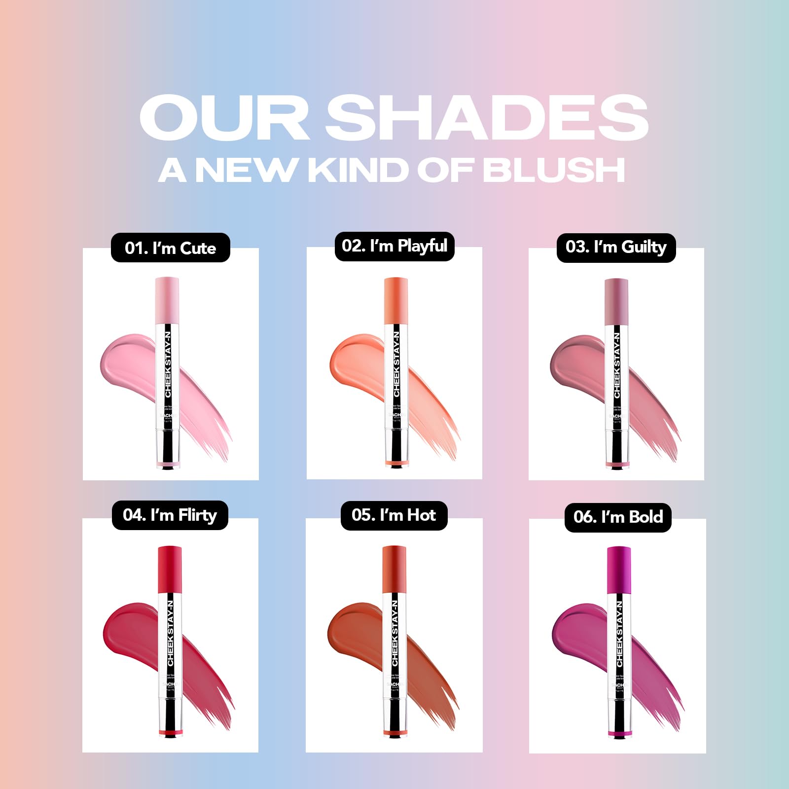 Sacheu Cheek STAY-N Liquid Blush for Cheeks — High Pigment, Buildable, Lightweight Cream Blush for Dewy & Radiant Flushed Cheeks — Long-lasting & Cruelty Free, I'm Guilty Sacheu Au supplements