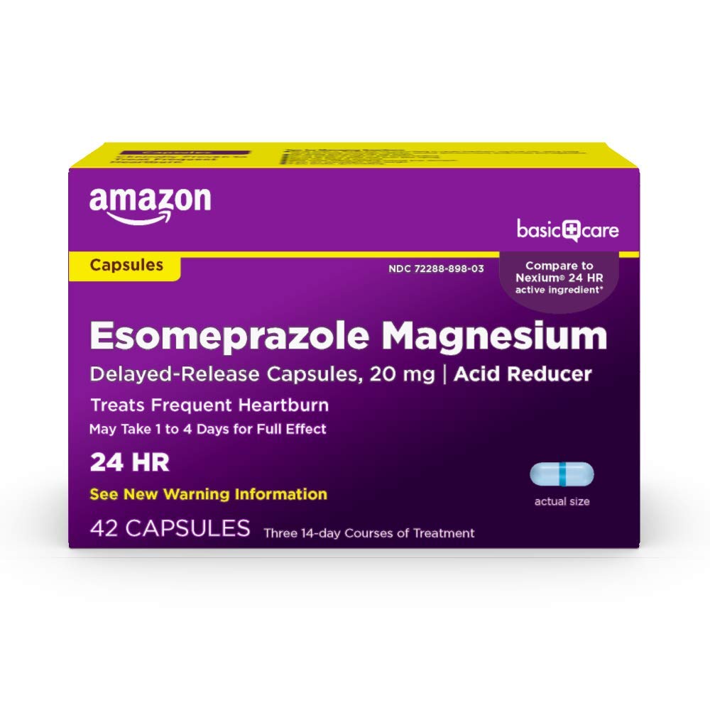 Amazon Basic Care Esomeprazole Magnesium Delayed Release Capsules, 20 mg, Acid Reducer, 42 Count Amazon Basic Care Au supplements