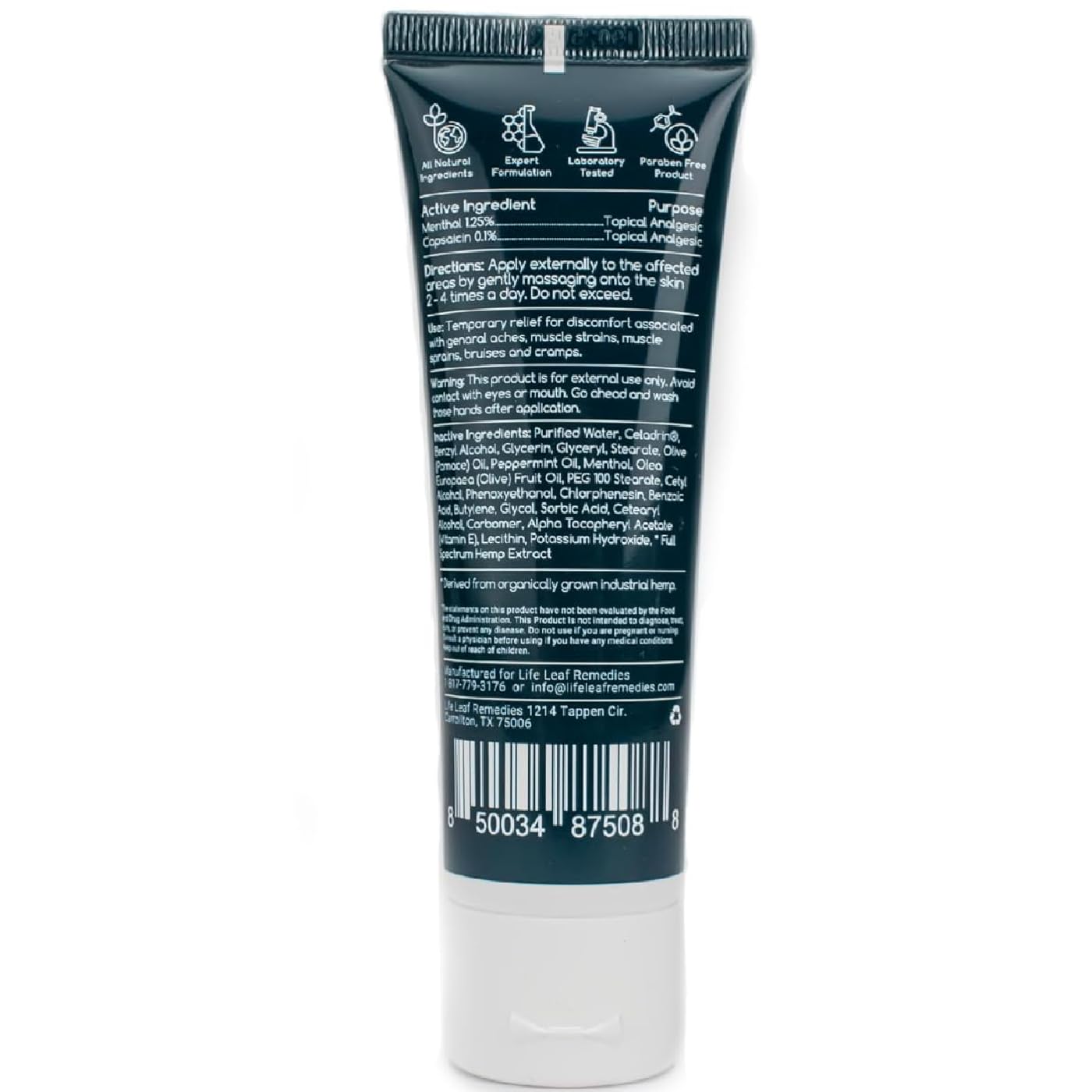 Capsaicin Cream (.05%) - Extra Strength Joint & Muscle, Knee & Back, Neck & Shoulder, Sore Muscle Cream with Capsaicin, Menthol, Celadrin and Hemp - Non-Greasy 3 OZ Deep Comforts by Life Leaf Life Leaf Remedies Au supplements