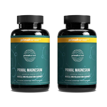 Primal Harvest Magnesium Supplement Complex 310mg by Primal Harvest with Magnesium Glycinate, Citrate, Malate, and Zinc 2 Pack, 240 Capsules Primal Harvest Au supplements
