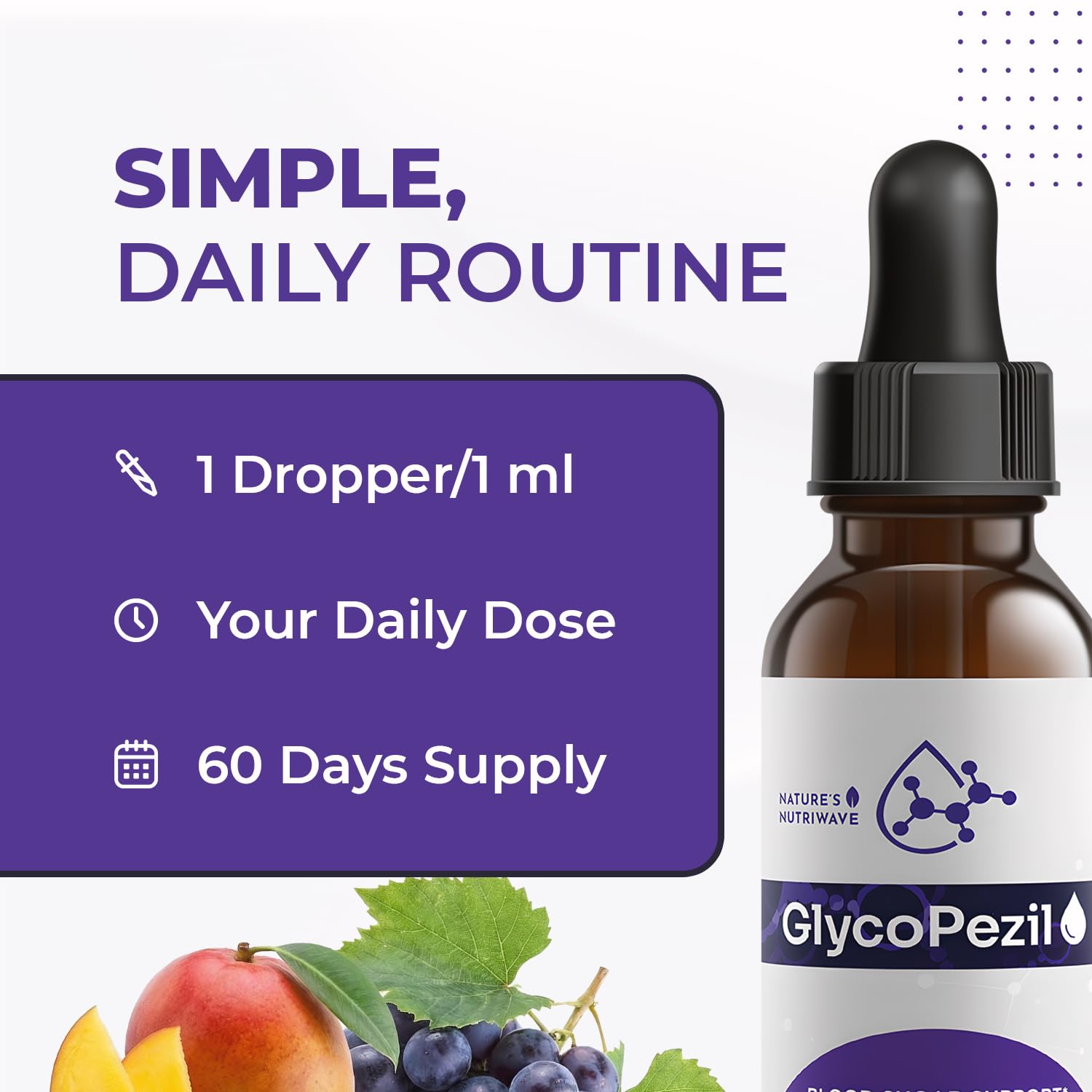 GlycoPezil – Daily Liquid Botanical Supplement with Chromium, Maca Root, Ginseng & Plant Extracts – Clean, Stimulant-Free Formula – GMP-Certifed, Non-GMO, Made in USA - 2 fl oz, 1 Month Supply Nature’s NutriWave Au supplements