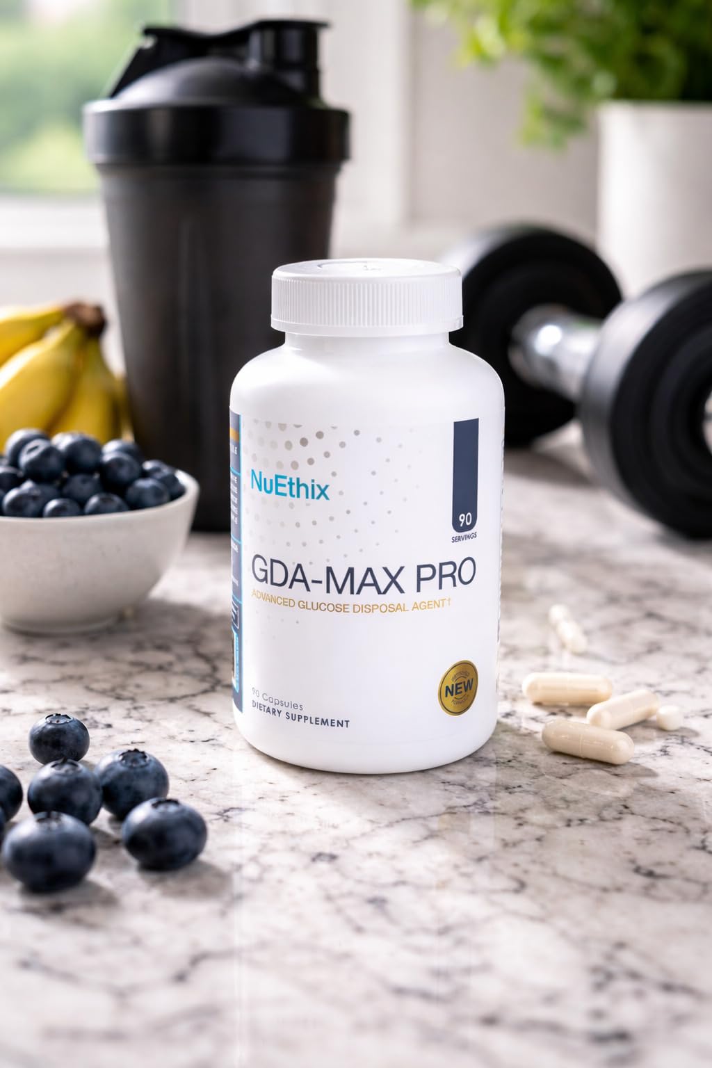 NuEthix Formulations GDA-MAX PRO, Double Berbine HCL Supplement, Supports Glucose Metabolism, Weight Management, Immune Support, Heart Health - Non GMO, Gluten Free, Dairy Free, 90 Count NuEthix Formulations Au supplements