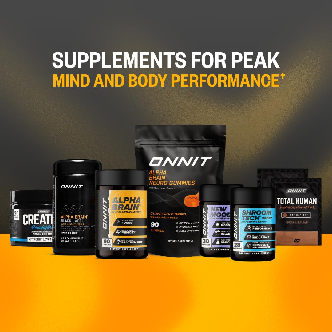 ONNIT Alpha Brain Nootropic Capsules for Men & Women, IGEN Non-GMO Tested Memory, Focus & Mental Clarity, with L-Theanine and Vitamin B6, 30 Count Each, Pack of 3 (90 Capsules) ONNIT Au supplements