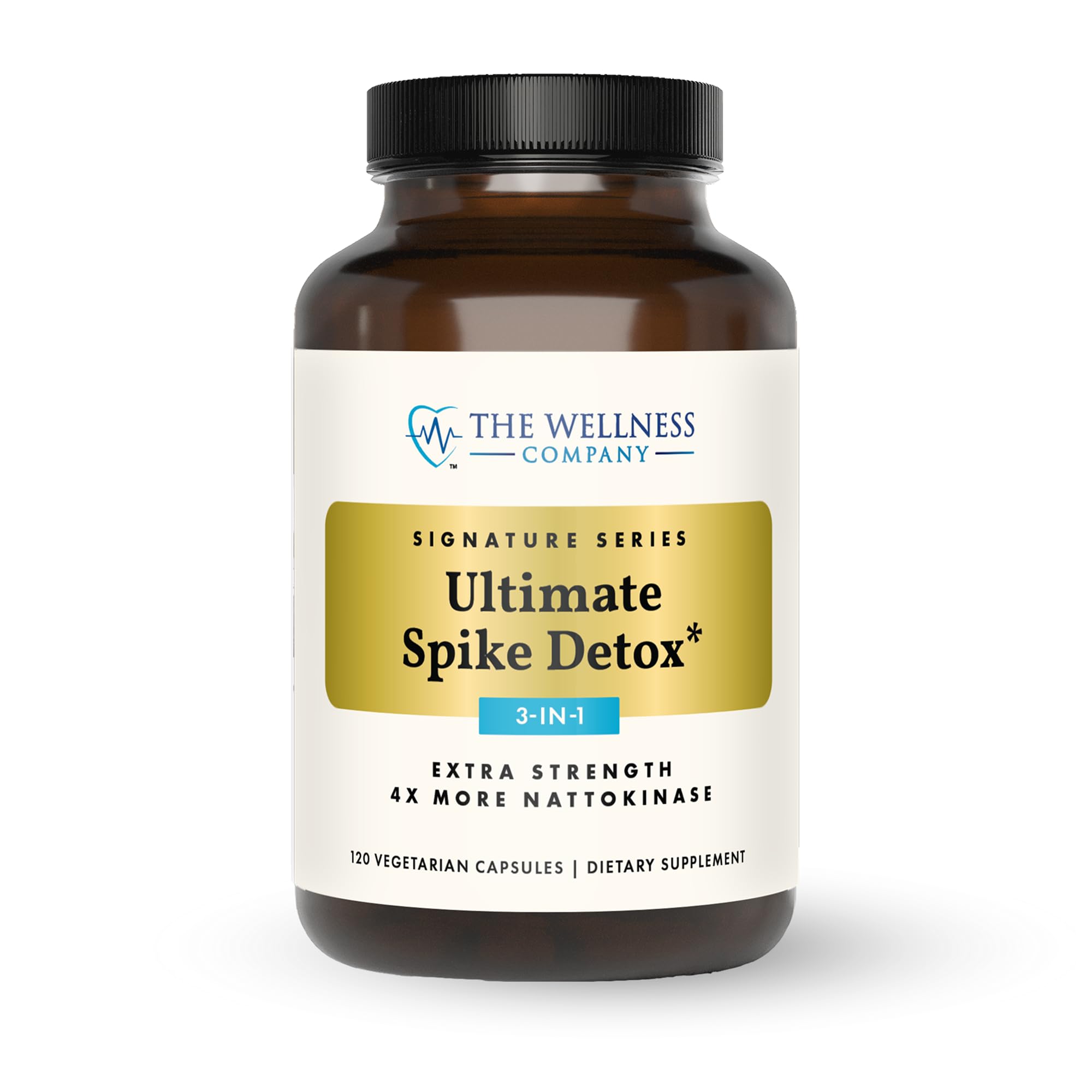 The Wellness Company Ultimate Spike Detox – Dr. McCullough Designed - 3-in-1 Nattokinase, Turmeric, & Bromelain Extra Strength | 120ct (1 Month Supply) The Wellness Company Au supplements