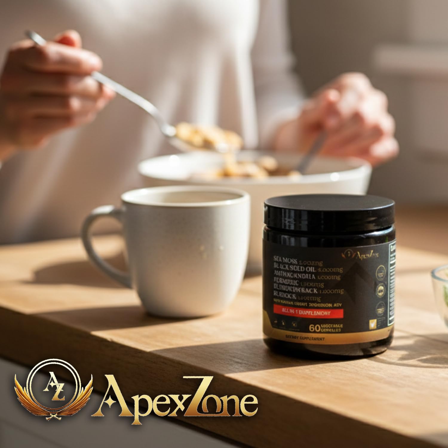 AZ ApexZone True Sea Moss Capsules Black Seed Oil Ashwagandha Burdock Root, Tumeric Supplement with Manuka Honey, Dandelion Root ACV - 60 Capsules - Multi Vitamin AZ ApexZone Au supplements
