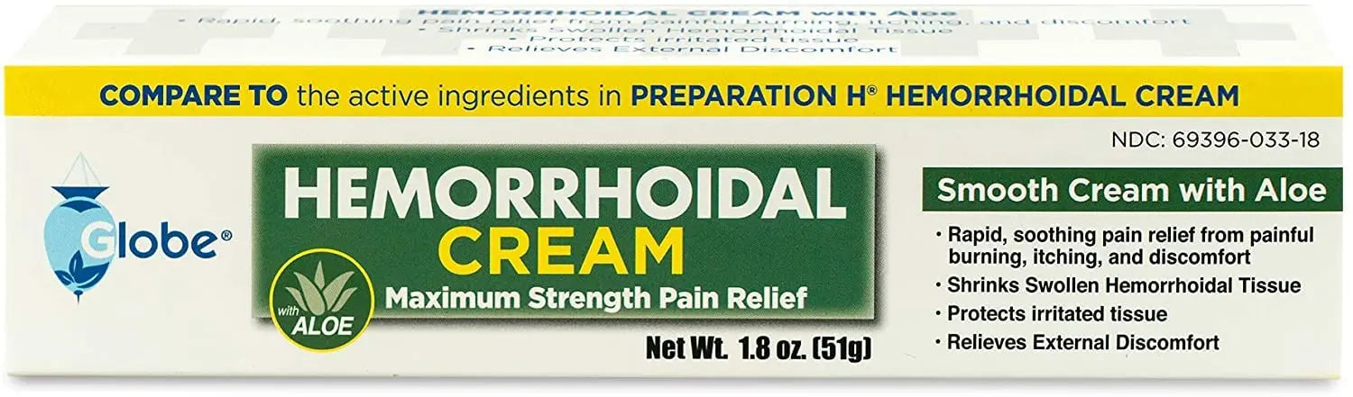 Globe Hemorrhoidal Cream, Phenylephrine HCl, Pramoxine with Aloe, Relief from Burning, Itching and Discomfort of Hemorrhoids, 1.8 Ounces Globe Au supplements