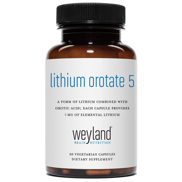 Lithium Orotate - 5mg of Elemental Lithium per Vegetarian Capsule Weyland Brain Nutrition Au supplements