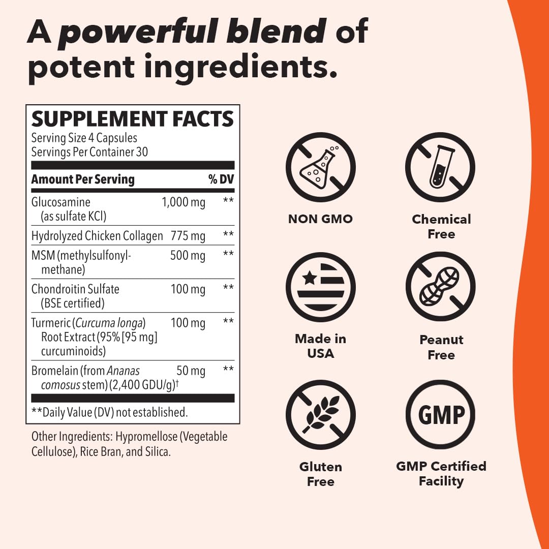 LifeSeasons Mobili-T - Joint Support Supplement - Reduces Aches & Discomforts - Increase Range of Motion - Rebuild Tissue & Cartilage - MSM Chondroitin Collagen Glucosamine & Turmeric - 208 Capsules LifeSeasons Au supplements