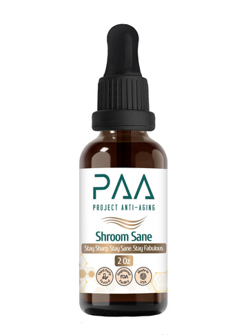 Project Anti-Aging Shroom Sane Liquid Drops with Lion’s Mane Mushroom Supplement Drops – 8 Mushroom Complex Tincture with Reishi, Cordyceps, Turkey Tail & Magnesium – USDA Organic, Vegan, Project Anti-Aging Au supplements