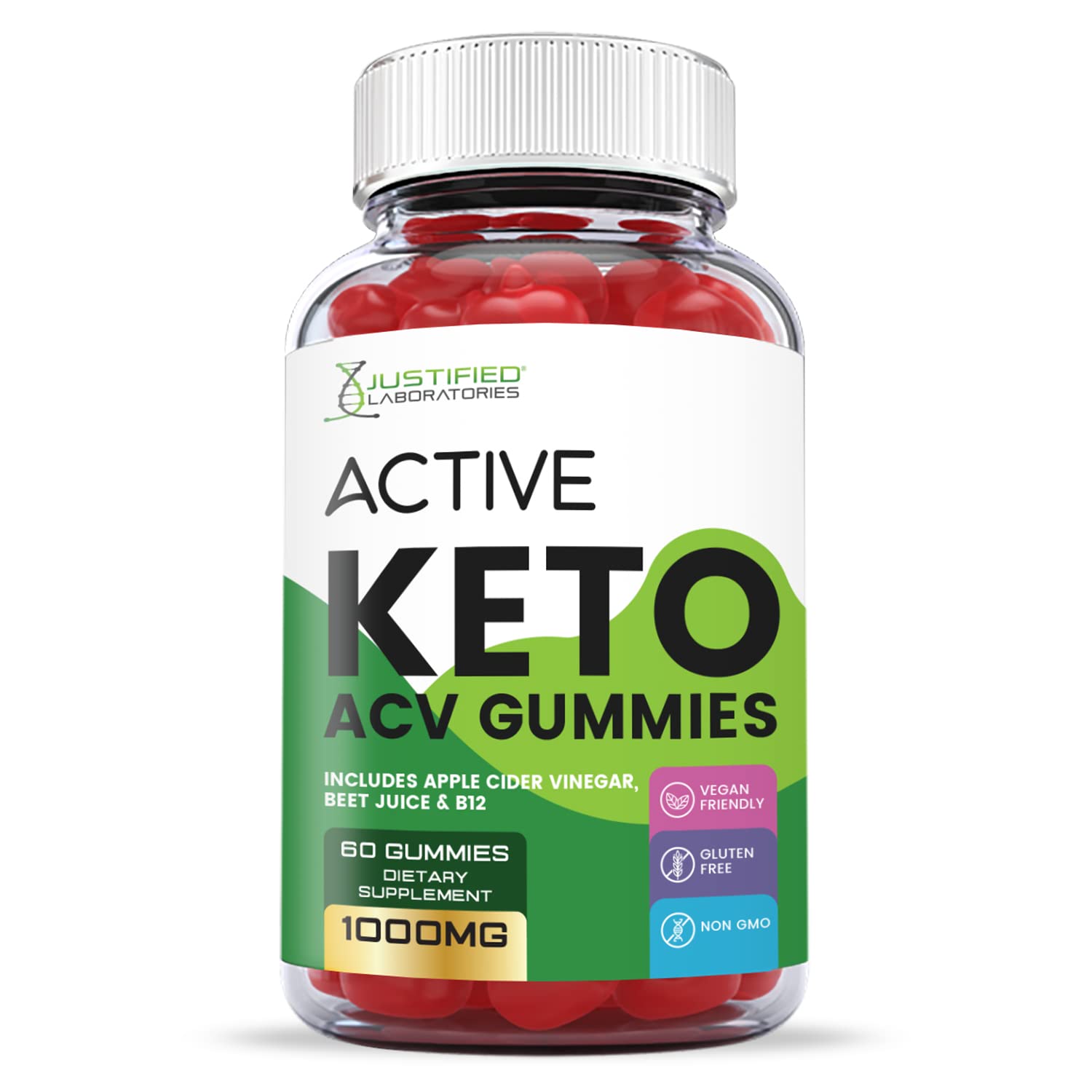 Justified Laboratories Active Keto ACV Gummies 1000MG with Pomegranate Juice Beet Justified Laboratories Au supplements
