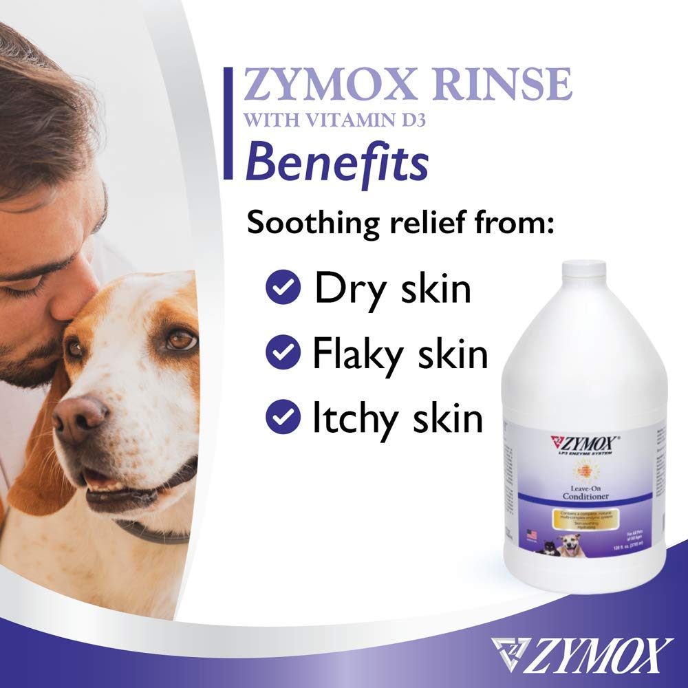 ZYMOX Leave-in Conditioner with Vitamin D3 for Cats & Dogs, 1gal Zymox Au supplements