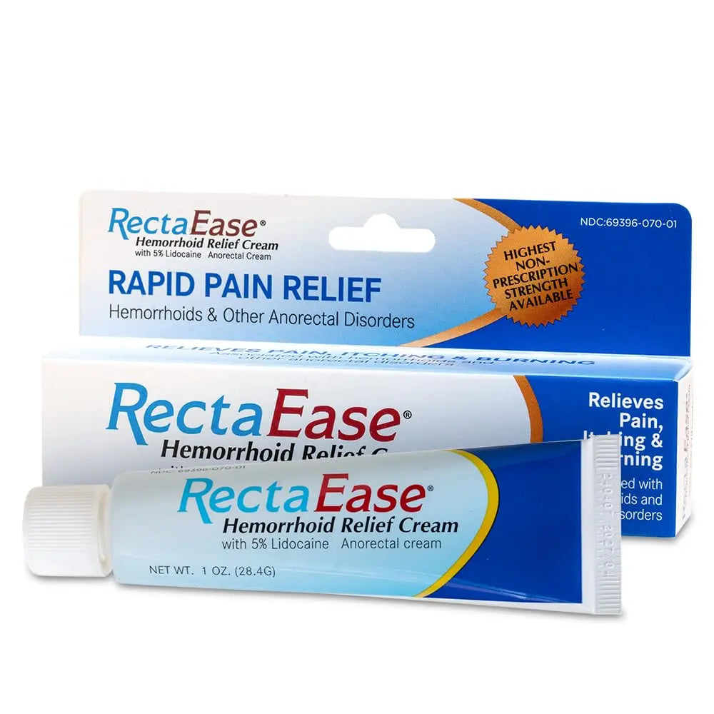 RectaEase (2 Pack) 5% Lidocaine Hemorrhoid Relief Cream 1 oz Tube, Anorectal Cream, Rapid Numbing Relief, Hemorrhoid Treatment from Itch and Burn RectaEase Au supplements