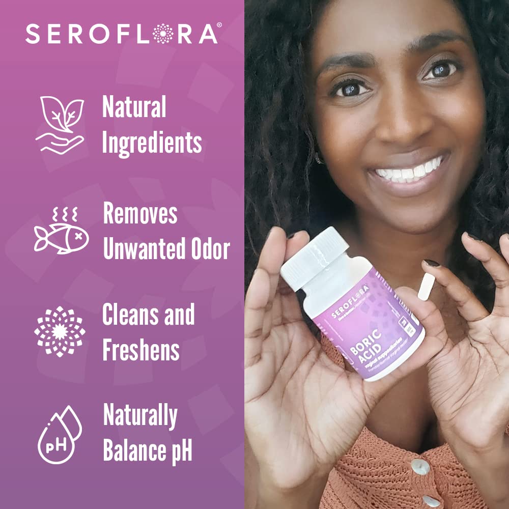 SEROVERA Seroflora Boric Acid Vaginal Suppositories 600 mg + Suppository Applicators Bundle SEROVERA Au supplements