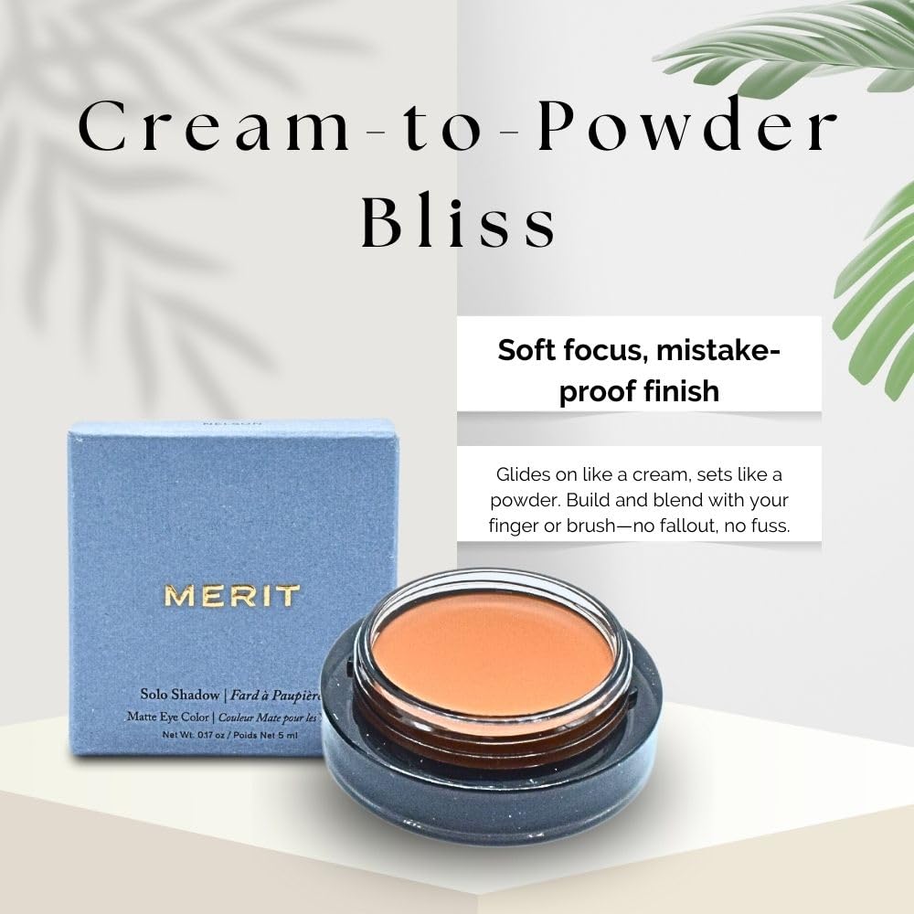 MERIT Solo Shadow Cream-to-Powder Soft Matte Eyeshadow Vachetta Merit Au supplements