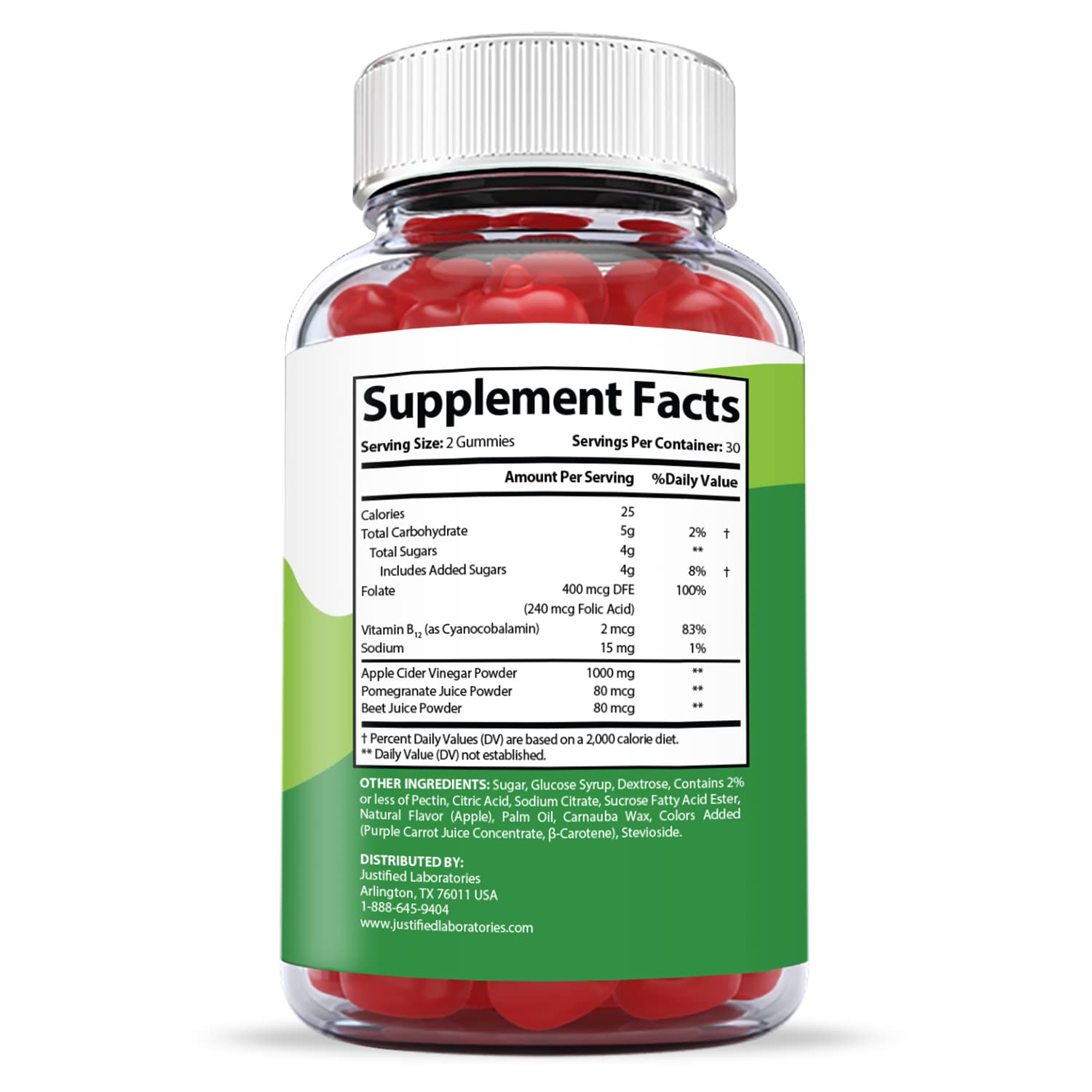Justified Laboratories Active Keto ACV Gummies 1000MG with Pomegranate Juice Beet Justified Laboratories Au supplements
