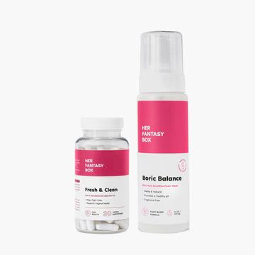 Her Fantasy Box | Fresh & Clean Kit - Boric Acid Vaginal Wash & Suppository Duo for Ultimate Freshness & Balance Her Fantasy Box Au supplements