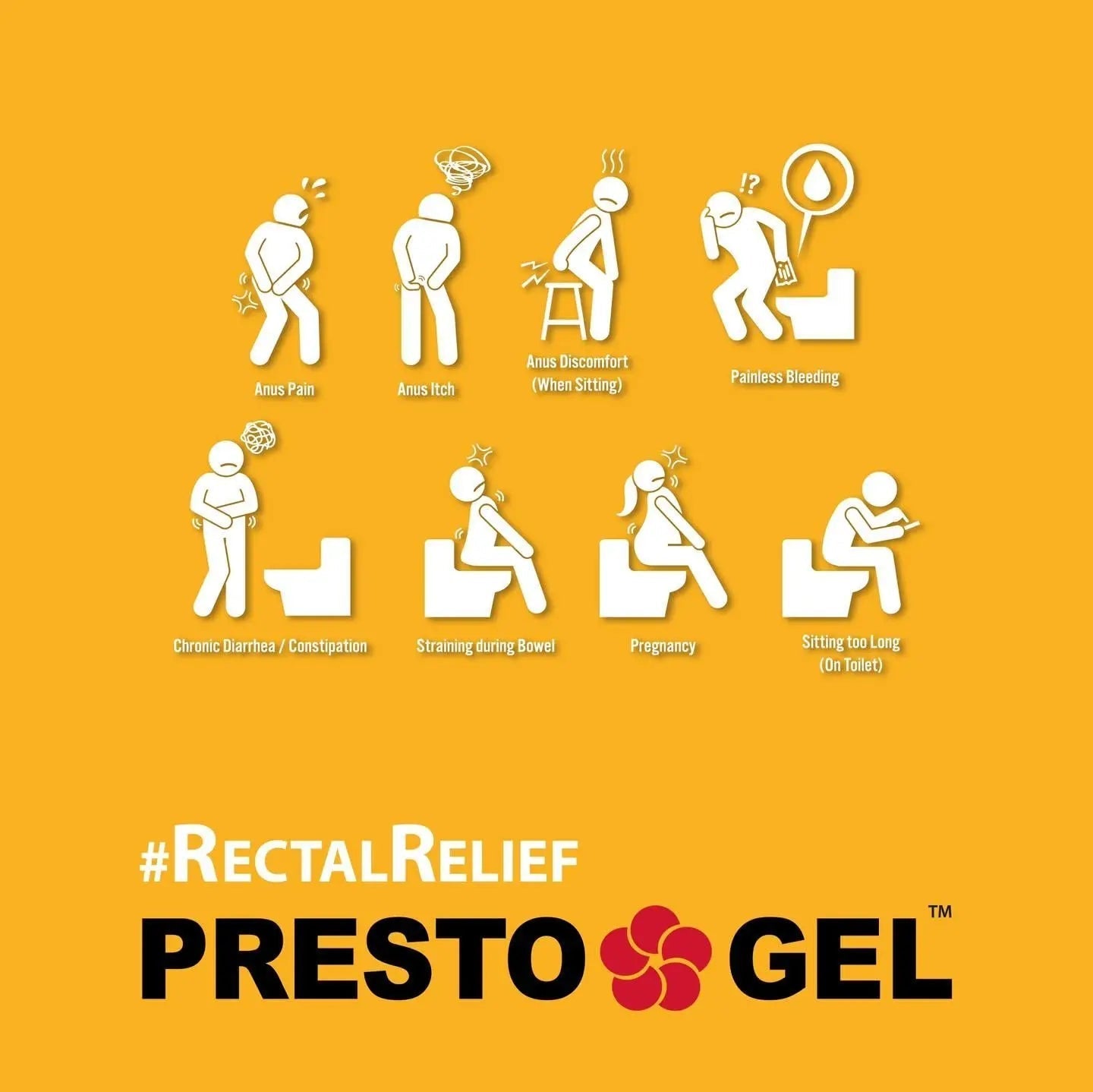 Presto Gel - Natural Hemorrhoid Rectal Suppositories - Rapid Hemorrhoid Treatment and Relief from Itching, Swelling, Burning and Discomfort - Pack of 12 DAN Pharm Au supplements