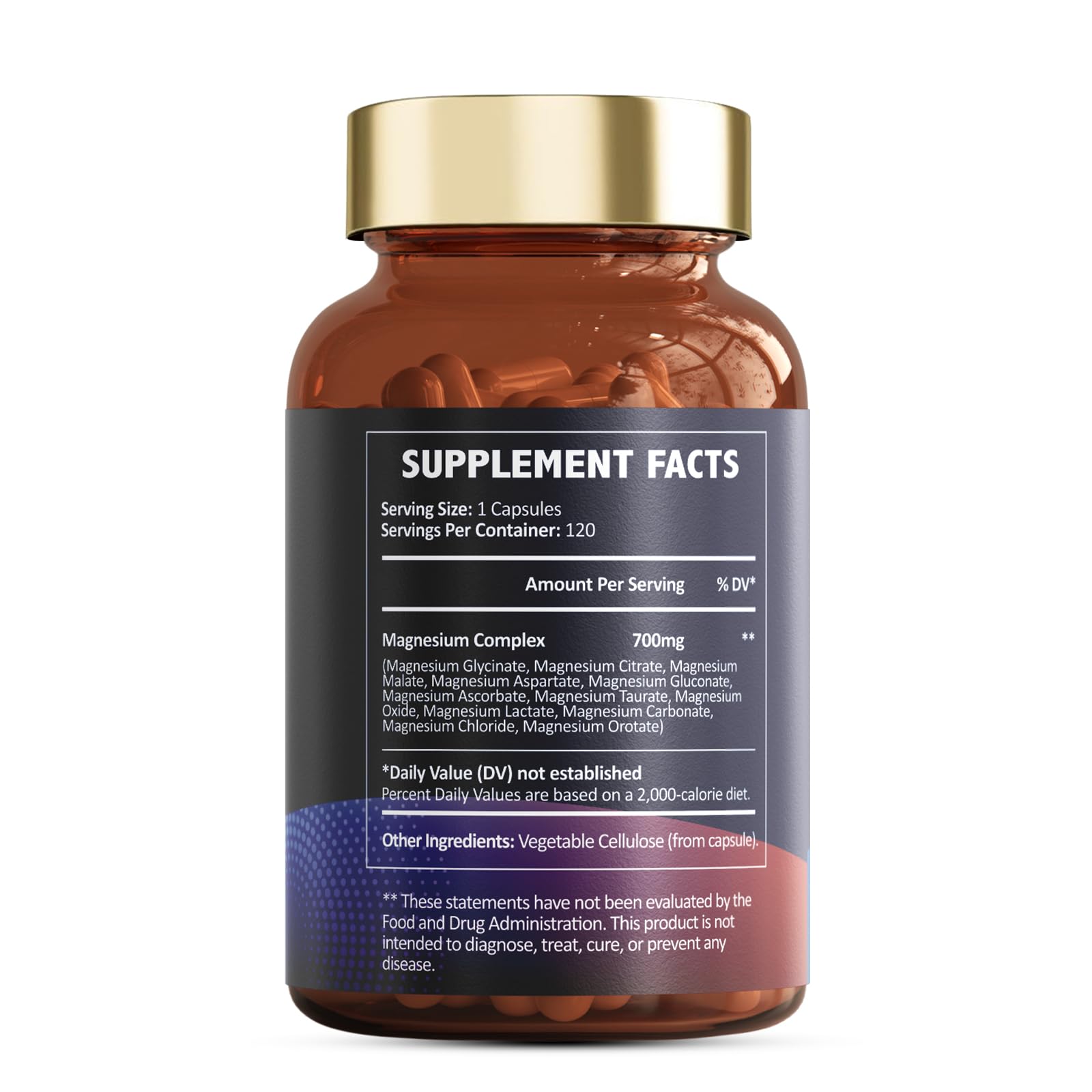 Magnesium Complex 700mg 12 in 1 Magnesium Supplement with Glycinate Citrate Malate Oxide Taurate Aspartate Orotate Magnesium Relaxation,Muscle,Heart Support, Vegan 120 Capsules 2PK Totaria Au supplements