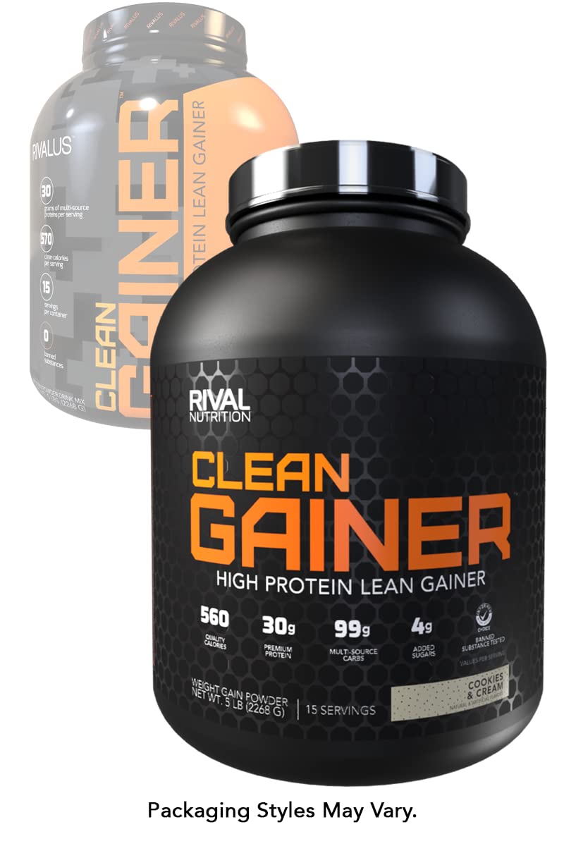 Rivalus Clean Gainer - Cookies & Cream, 5lbs Rivalus Au supplements