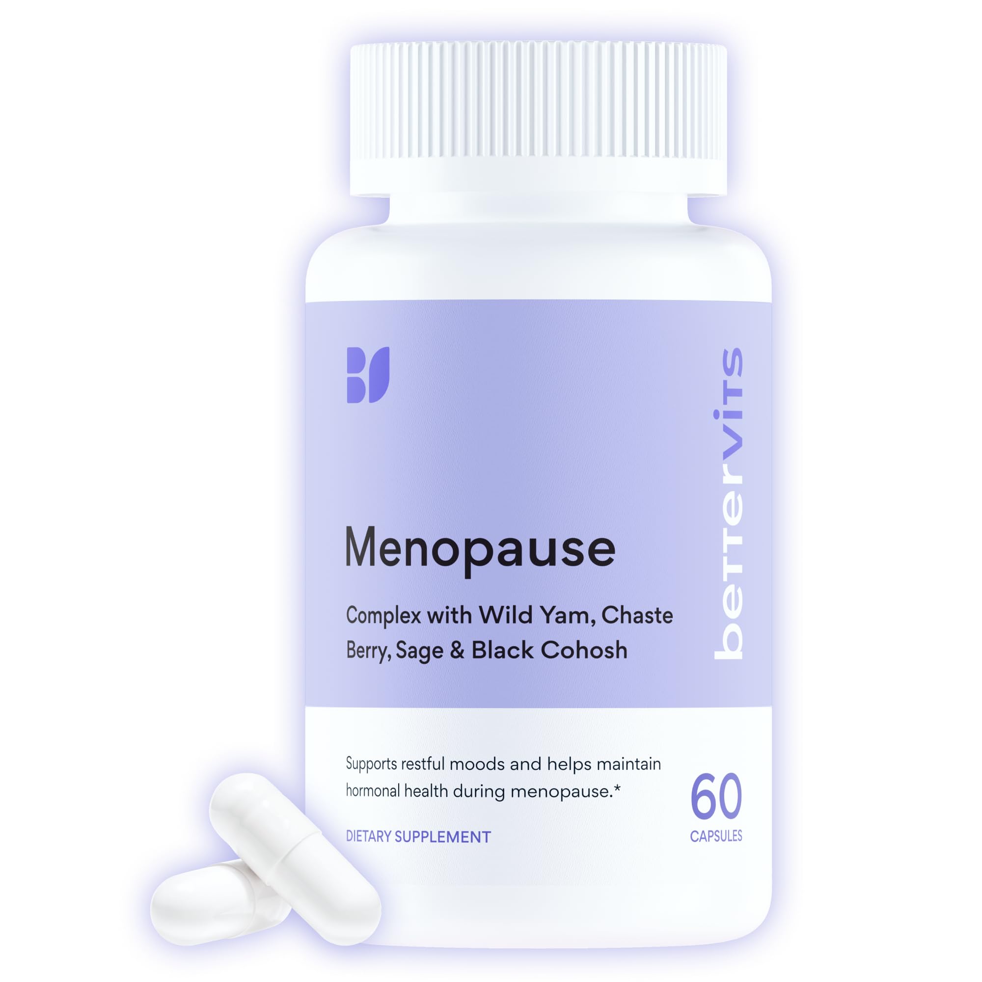 Bettervits Menopause Supplements for Women with Ashwagandha and Zinc | Hormone Balance Support with Vitamins D3 B6 B12 for Hot Flashes | Perimenopause Supplements for Monthly Wellness - 60 Capsules Bettervits Au supplements