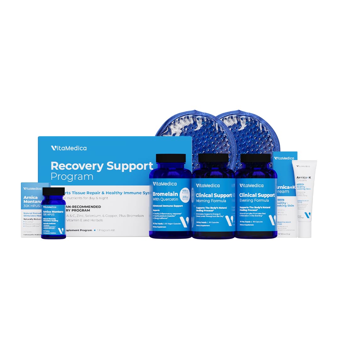 VitaMedica | Ultimate Recovery Bundle | Surgery Prep | Wound Healing | Supplements | Arnica K Oxide Cream | Hot Cold Packs | 30 Day Supply | Arnica Montana | Bromelain | Vitamin A | B Complex VitaMedica Au supplements
