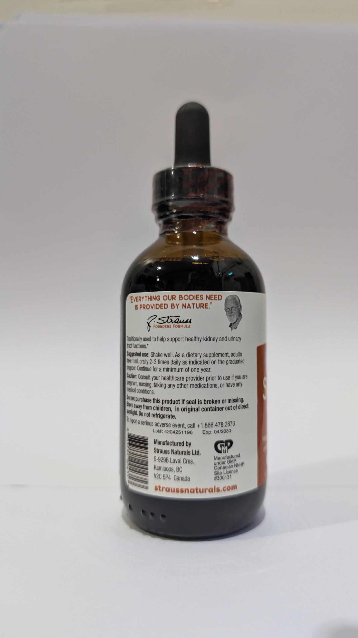 Strauss Naturals Kidney Support Drops – Herbal Kidney Support Supplement for Men and Women – Helps with Kidney Health and Urinary Tract Function – Vegan & Non-GMO – Spearmint Flavored – 100 ml Bottle Strauss Heartdrops Au supplements