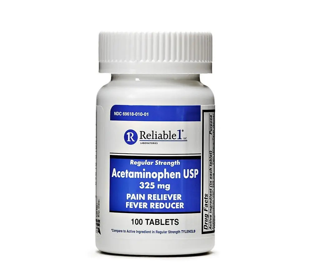 Reliable 1 Regular Strength Acetaminophen USP Tablets 325 mg, 100 Count Reliable-1 Laboratories Au supplements