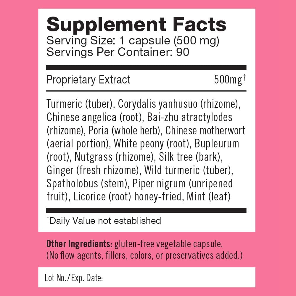 Herbalogic - Peacekeeper CX Herb Capsules - Reduces PMS Related Mood Swings - Reduces Cramps & Pain Associated with Monthly Periods - Contains Turmeric & Corydalis - 30 Cap Count Herbalogic Au supplements