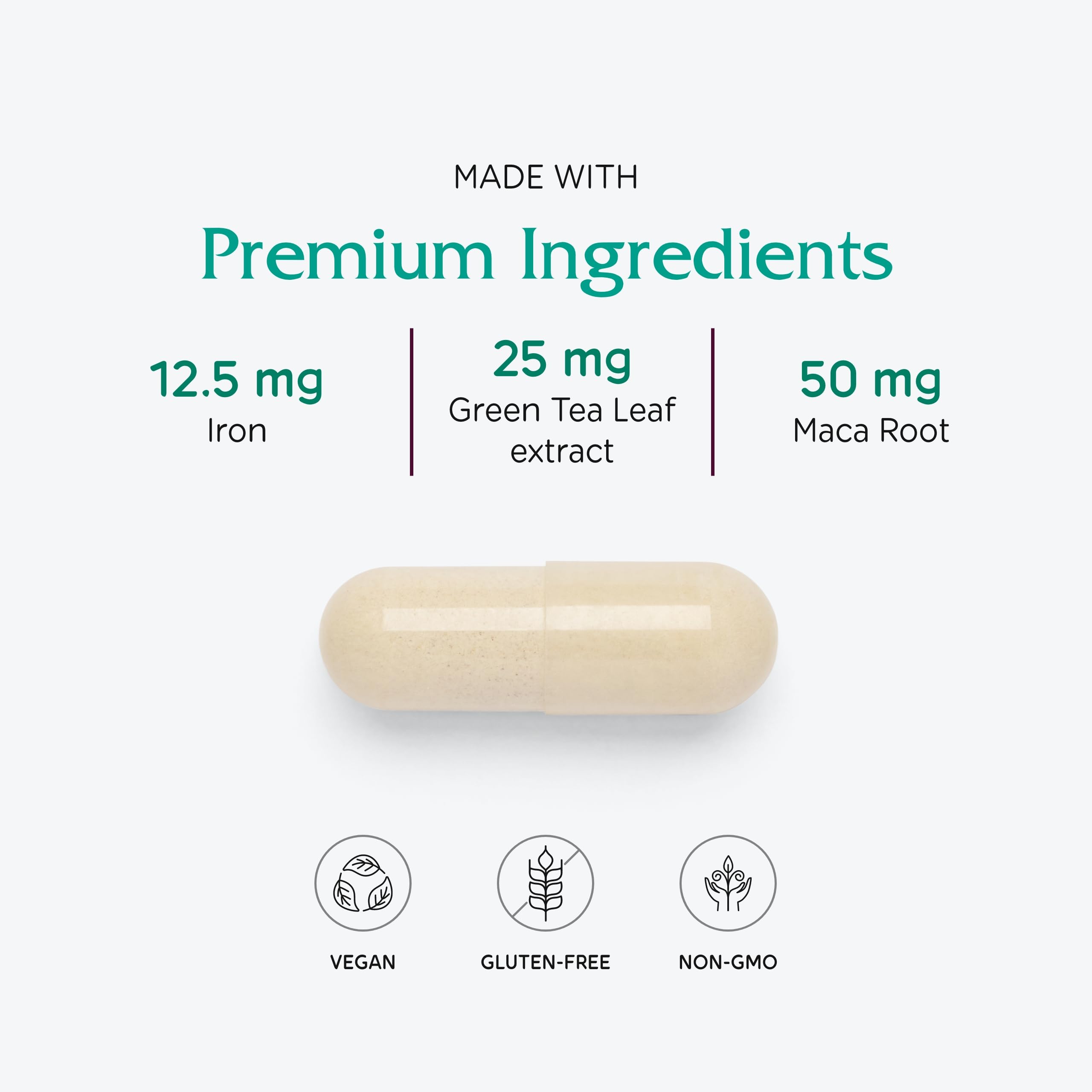 Vitanica FemTeen Symmetry, Vitamins for Teens Daily Multivitamin, Vegan, 120 Capsules