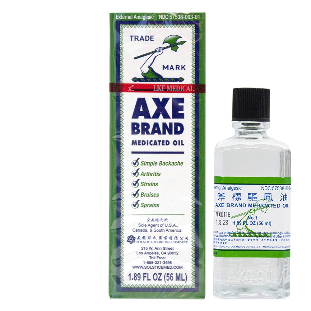 Axe Brand Medicated Oil (Muscle, Joint, and Backache Pain Relief) (1.89 fl oz) (6 Bottles) (Solstice) AXE Au supplements