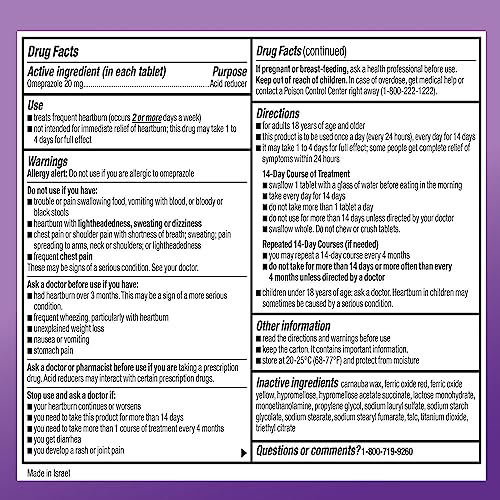 Amazon Basic Care Omeprazole Delayed Release Tablets 20 mg, Treats Frequent Amazon Basic Care Au supplements