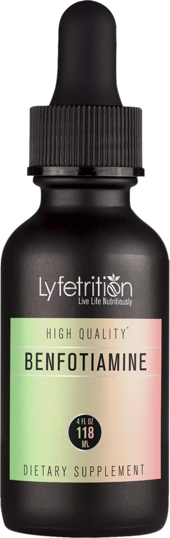 Lyfetrition Benfotiamine 118 ml, 4 FL Oz Liquid, 220 Servings, Made in USA, Quick Absorption, Potent Ingredients, Non-GMO Lyfetrition Au supplements