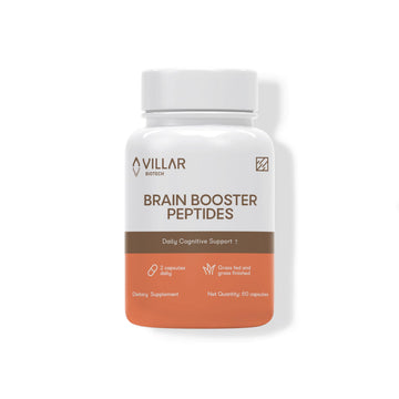 Nootropic Brain Supplement – Grass-Fed Bovine Brain Peptides for Focus, Memory & Mental Clarity – Ancestral Cognitive Support – Argentine Pasture-Raised, Non-GMO – 60 Capsules VILLAR BIOTECH Au supplements