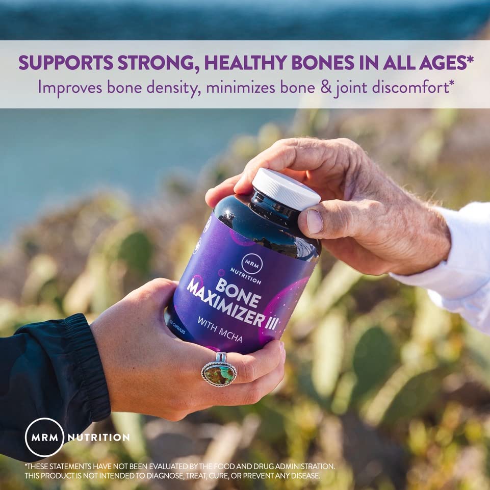 MRM Nutrition Bone Maximizer® III | with MCHA + Vitamin D3 + Vitamin K2 | Bone Health | High Potency | Key Vitamins and Minerals for Bones | 50 Servings MRM Au supplements