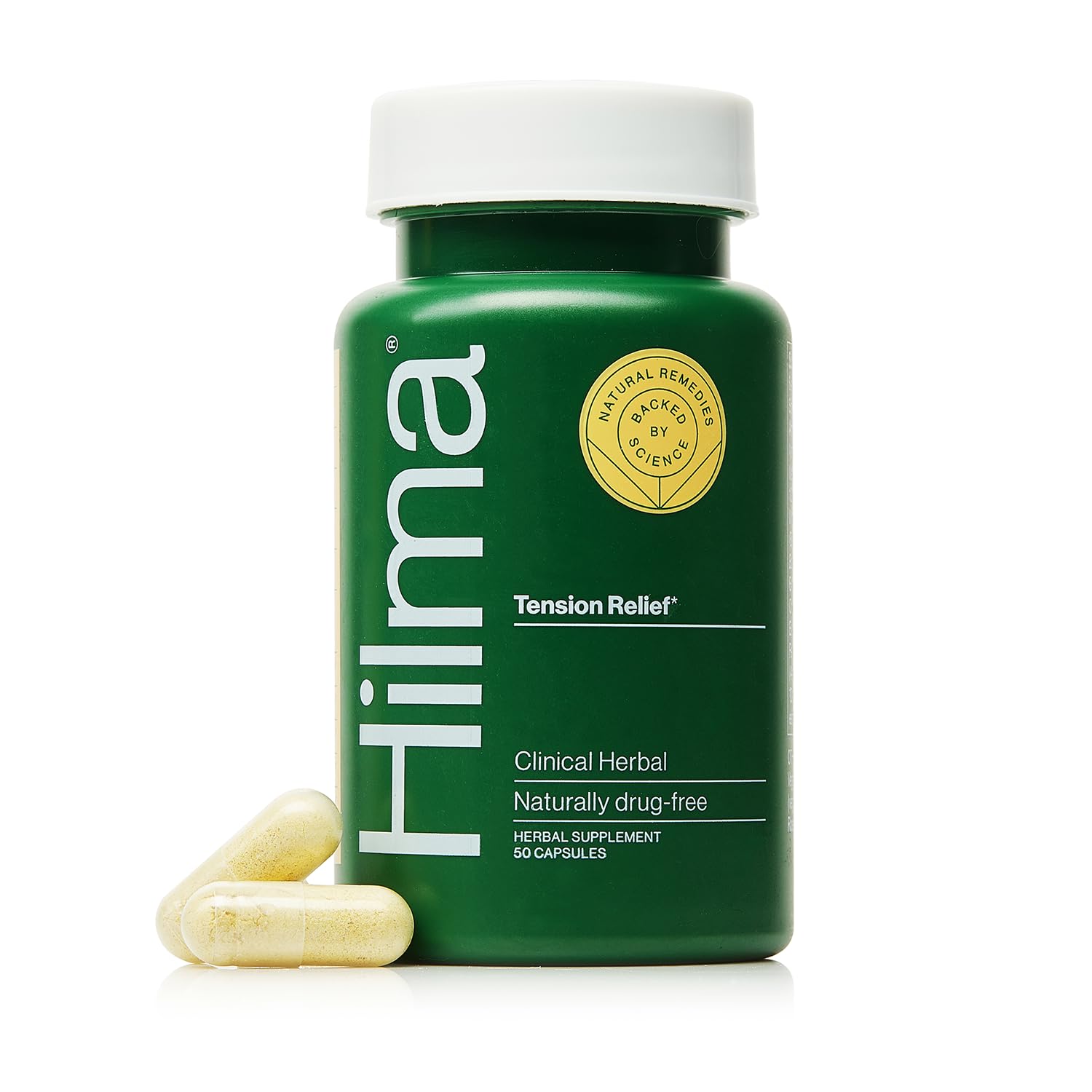 Hilma Natural Tension Headache Relief, Supplements with Magnesium, Boswellia and Feverfew, 50 Vegan Capsules Hilma Au supplements