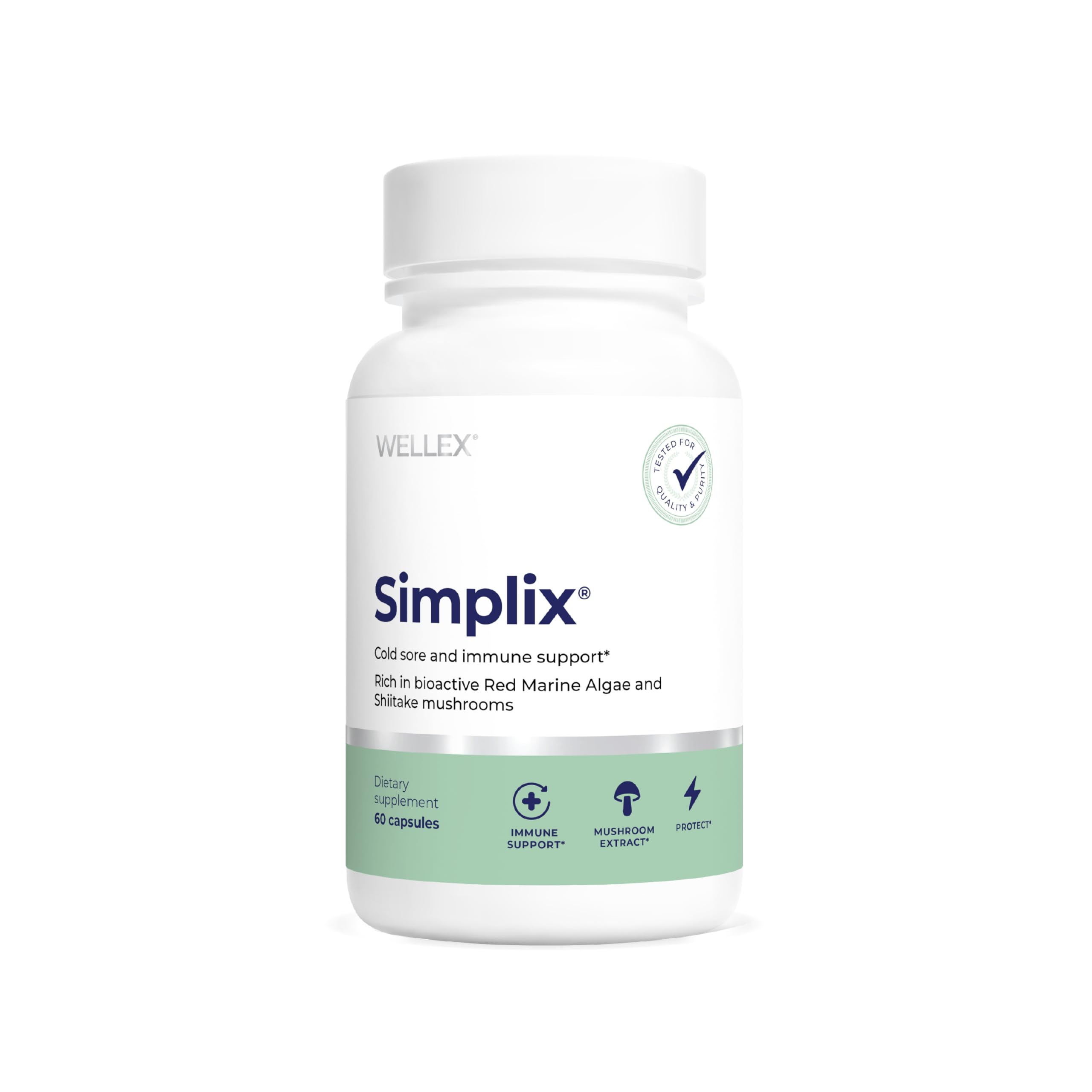 Simplix | Natural Supplement to Strengthen The Immune System | Respond to Outbreaks | Source of Highly Researched Mushroom & Seaweed Polysaccharides 60 Veggie Capsules (1 Pack) Papillex Au supplements