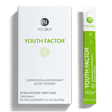 NEORA Youth Factor - Superfood Boost Powder - pH Balance, Hair Skin Nails Support, Fruits & Veggies Equivalent, Nutrient Absorption - 30 Packets NEORA Au supplements
