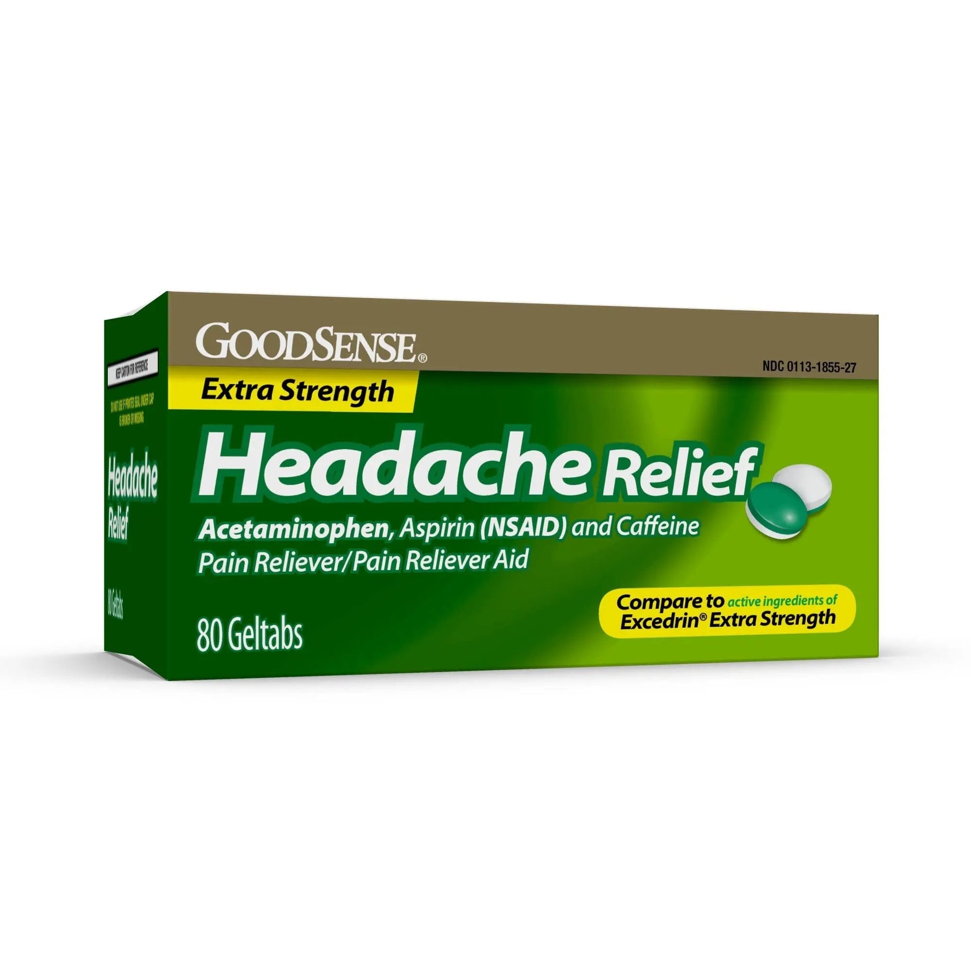 GoodSense Extra Strength Headache Relief Geltabs, Acetaminophen, Aspirin (NSAID) and Caffeine, 80 Count GoodSense Au supplements