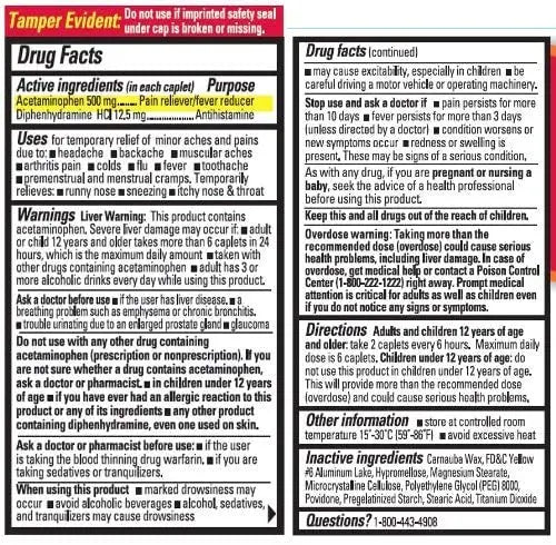 Percogesic Extra Strength Pain Relief | Aspirin Free Dual Action Relief | 40 Coated Caplets (6 Pack) Percogesic Au supplements