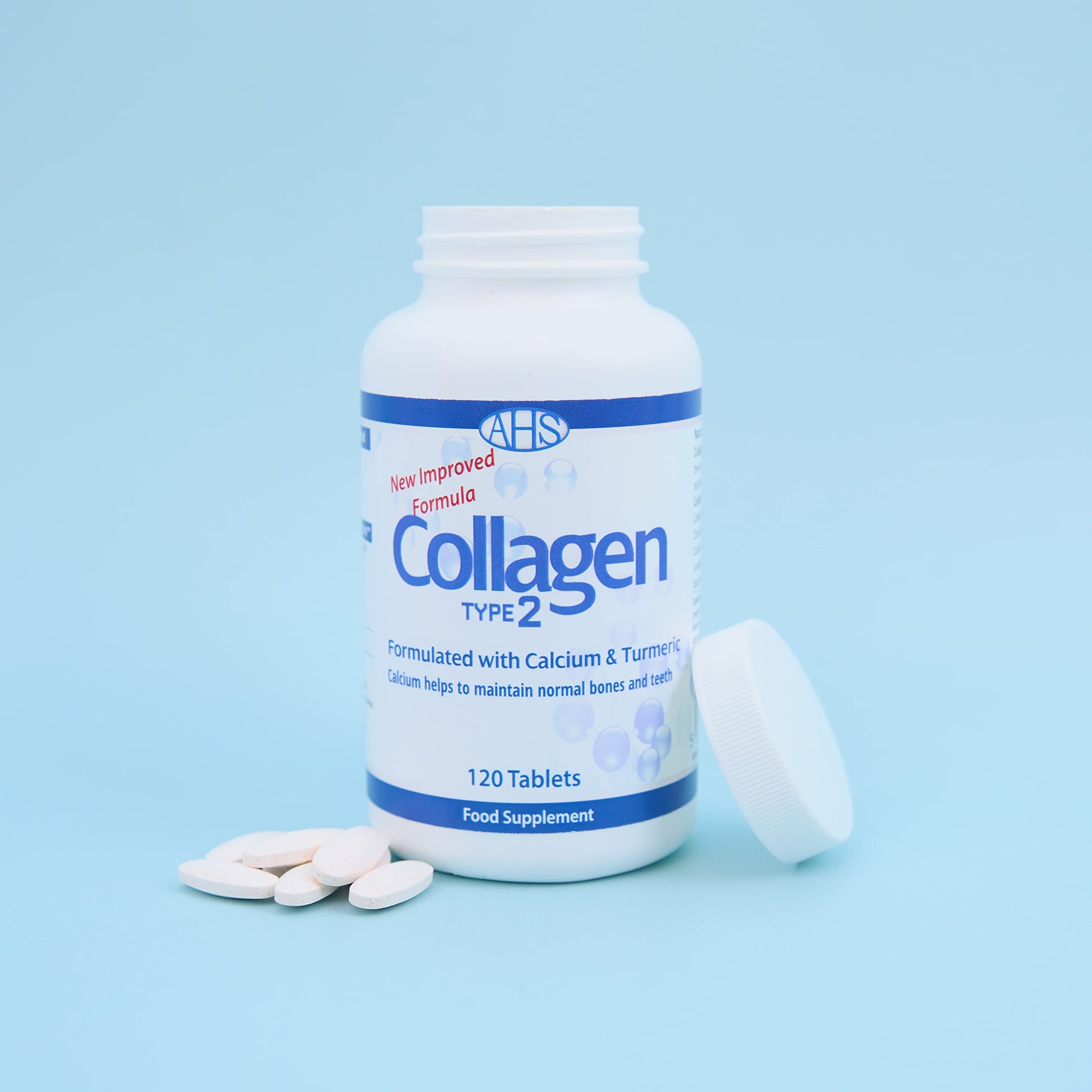 AHS Collagen Type 2 120 Tablets - 4500MG Per Day - Formulated with Calcium and Turmeric AHS Au supplements
