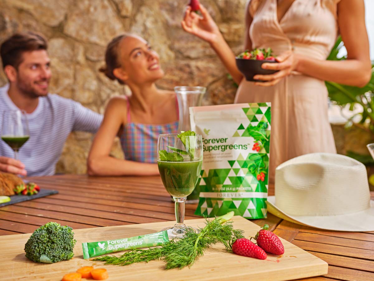 Forever Living - Forever Supergreens - Blend for Your Active Lifestyle - Supercharge Your Day w/Over 20 Powerful Greens and Superfoods. - 30 Packets Forever Living Products Au supplements