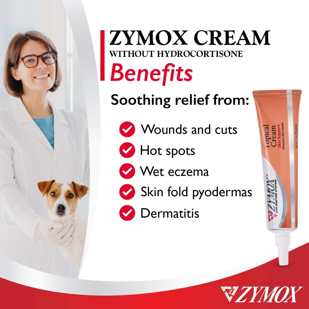 Pet King Brands ZYMOX Veterinarian Strength Topical Cream for Dogs and Cats, 1oz Pet King Brands Au supplements