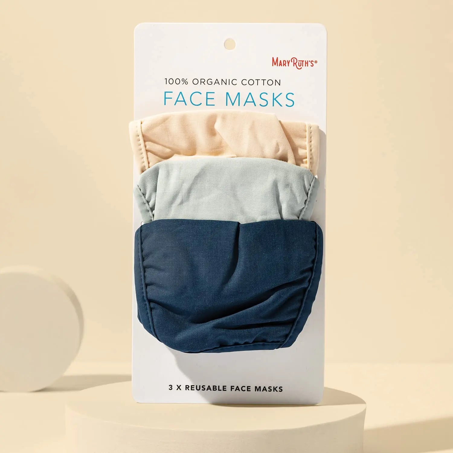 MaryRuth's Face Masks Made with 100% Organic Cotton | Soft and Secure 3-Layer Protection | Breathable Comfortable and Reusable Face Masks | One Size Fits Most | 3 Pack MARYRUTH'S Au supplements