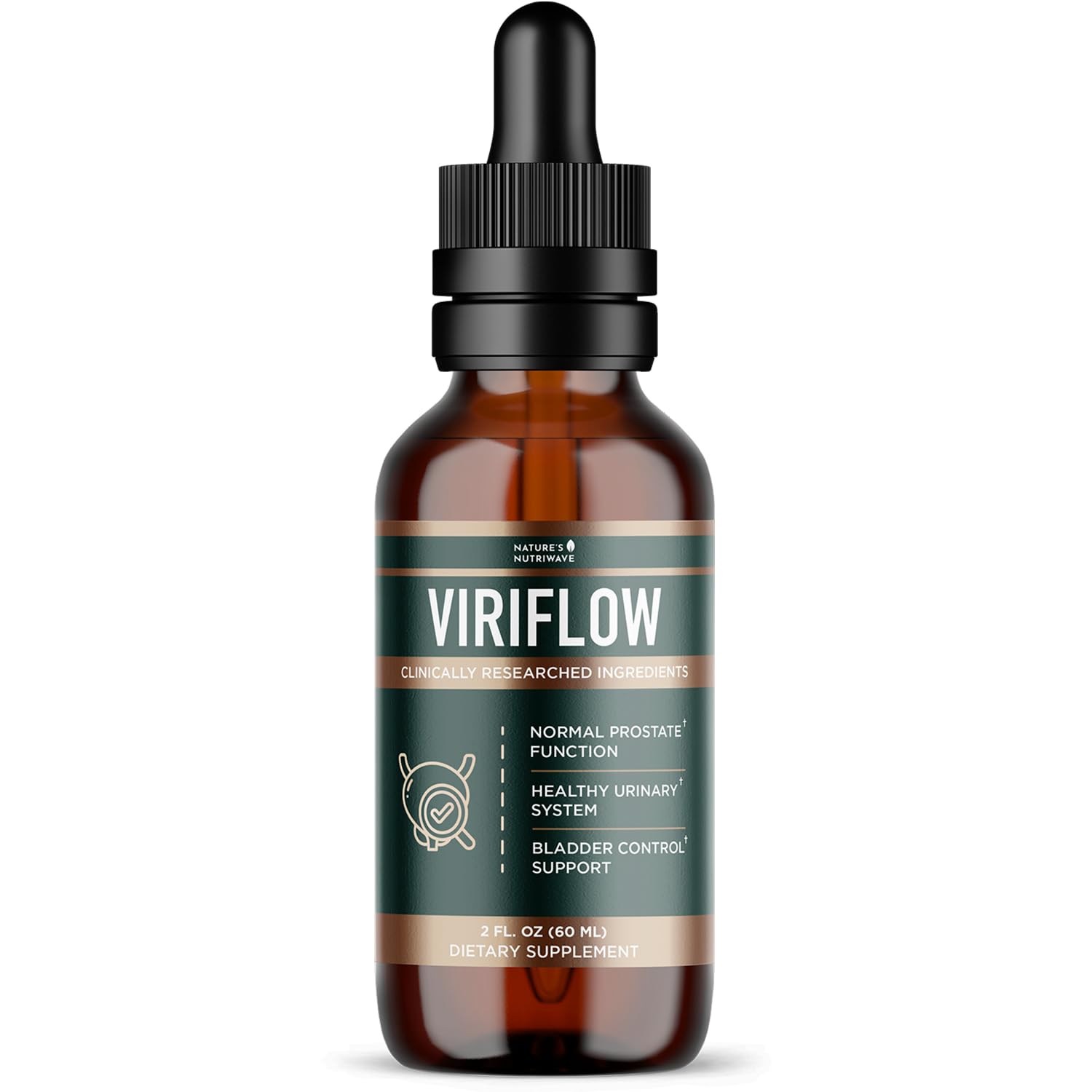 Nature’s NutriWave ViriFlow Liquid Supplement with Plant & Mineral Extracts – Natural Formula, Non-GMO, Made in USA, GMP-Certified – Easy-to-Use Liquid Drops, 60 mL, 2 Oz, 1 Month Supply Nature’s NutriWave Au supplements
