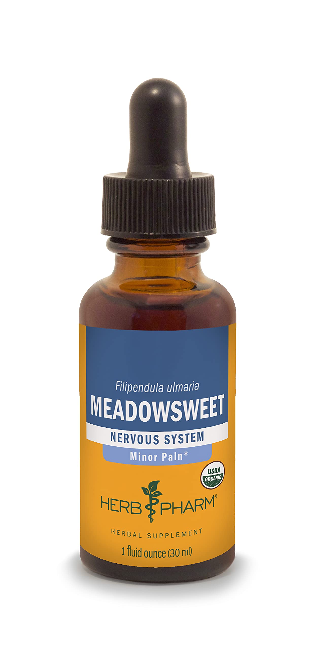 Herb Pharm Certified Organic Meadowsweet Liquid Extract for Minor Pain - 1 Ounce (DMEAD01) Herb Pharm Au supplements
