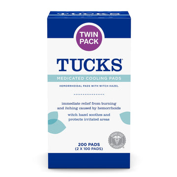 TUCKS Medicated Cooling Pads, 200 Count - Witch Hazel Pads for Sensitive Areas, Cleanse and Protect from Irritation TUCKS Au supplements