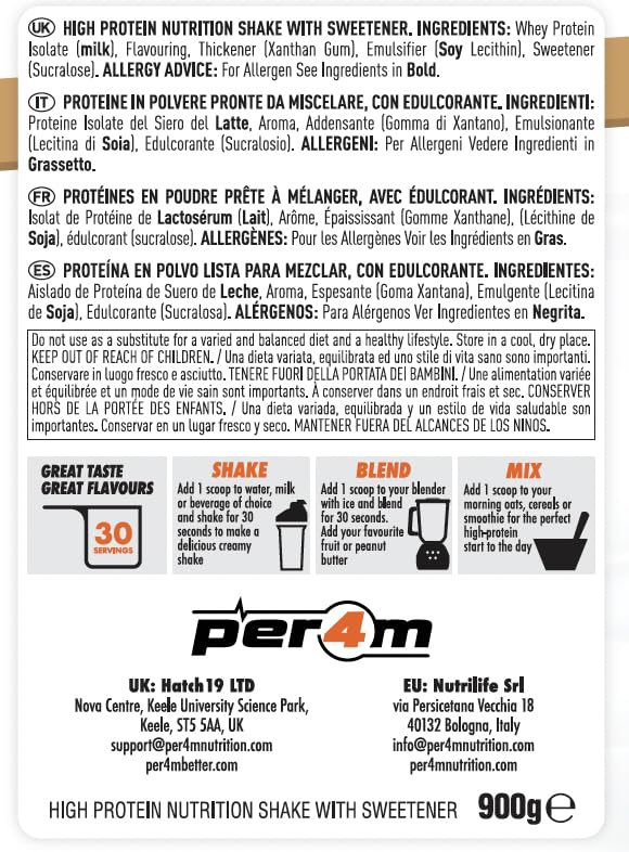 Per4m ISOLATE Zero | 30 Servings of High Protein Isolate Shake with Amino Acids per4m Au supplements